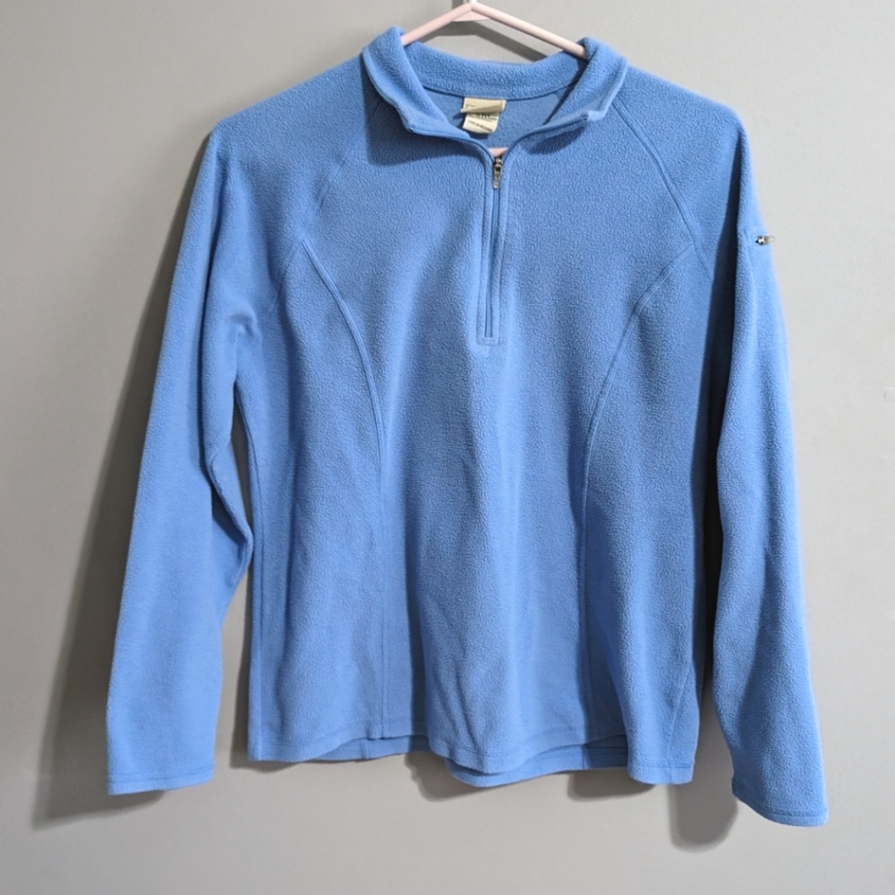 L.L.Bean quarter zip blue fleece women's M